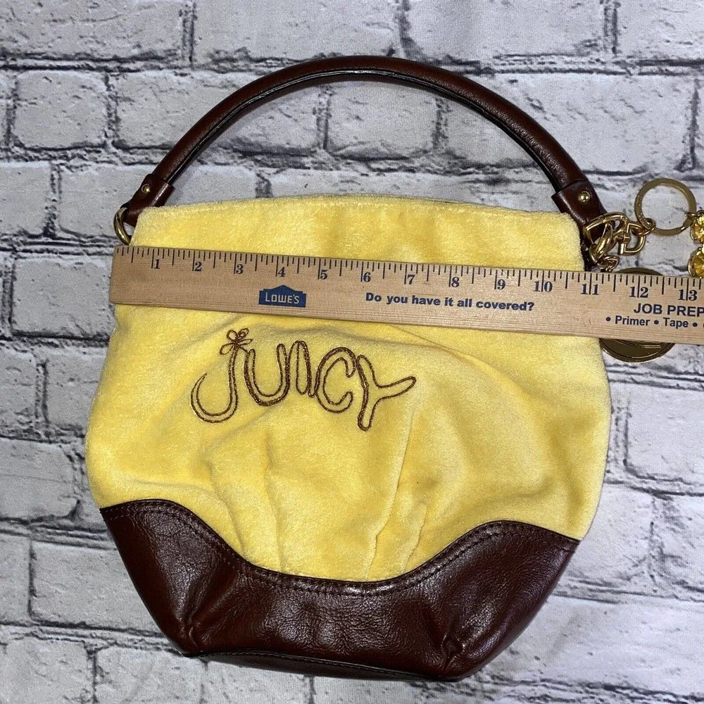 Y2K Juicy Couture Velour Yellow Purse 2000s Rare Vintage